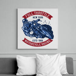 printfashion Motoros 05 - Full Throttle - Vászonkép - Fehér (6636647)