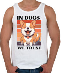 printfashion In Dogs We Trust - Férfi atléta - Fehér (16786888)