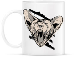 printfashion Mérges macska - Bögre - Fehér (6254901)