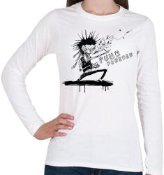 printfashion Punk forever - Női hosszú ujjú póló - Fehér (7666683)