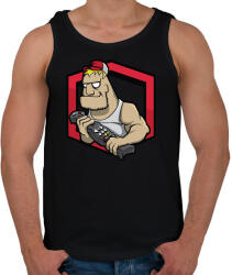 printfashion TV Troll - Férfi atléta - Fekete (856761)