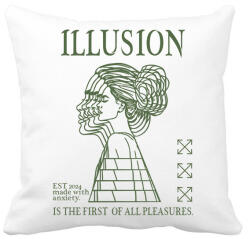 printfashion Illusion - Párnahuzat, Díszpárnahuzat - Fehér (15486100)