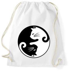 printfashion yin yang cicák - Sportzsák, Tornazsák - Fehér (211179)