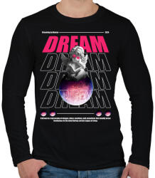 printfashion Dreaming angel - Férfi hosszú ujjú póló - Fekete (15465772)