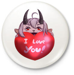 printfashion I love you - Kitűző, hűtőmágnes - Fehér (15576863)