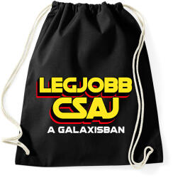 printfashion LEGJOBB CSAJ A GALAXISBAN - Sportzsák, Tornazsák - Fekete (11563085)