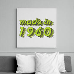 printfashion made-in-1960-green-grey - Vászonkép - Fehér (6622643)