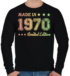 printfashion 1970 - Férfi pulóver - Fekete (6165132)