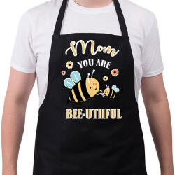 printfashion Mom you are bee-utiful! - Kötény - Fekete (16828444)