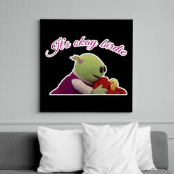 printfashion It's okay birdie - Vászonkép - Fekete (16253231)