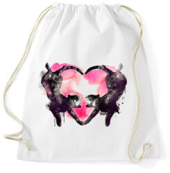 printfashion Cat love - Sportzsák, Tornazsák - Fehér (219160)