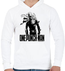 printfashion one punch man - Férfi kapucnis pulóver - Fehér (2850821)
