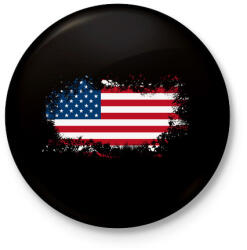 printfashion American - Kitűző, hűtőmágnes - Fekete (3098238)