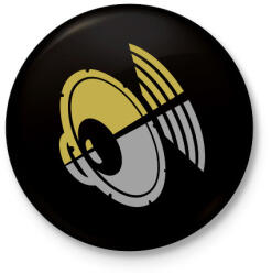 printfashion I Love Music - Kitűző, hűtőmágnes - Fekete (10864894)