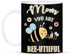 printfashion Mom you are bee-utiful! - Bögre - Fekete (16828429)
