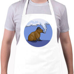 printfashion Capybara - gentleman - Kötény - Fehér (13400257)