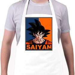 printfashion Saiyan Goku - Kötény - Fehér (4901355)