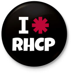 printfashion I LOVE RHCP 2 - Kitűző, hűtőmágnes - Fekete (10649447)