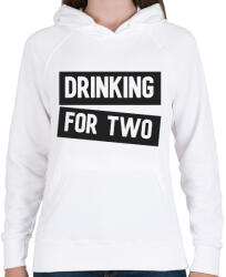 printfashion Drink for two - Női kapucnis pulóver - Fehér (2232969)