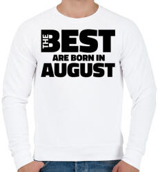 printfashion The Best are born in august - Férfi pulóver - Fehér (5425356)