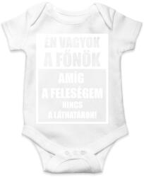 printfashion Én vagyok a főnök, amíg a feleségem nincs a láthatáron - Baba Body - Fehér (13115774)