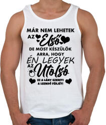 printfashion Én leszek az utolsó! - Férfi atléta - Fehér (3397729)