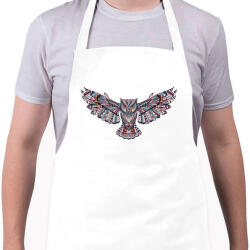 printfashion Tattoo style Owl - Kötény - Fehér (4907255)
