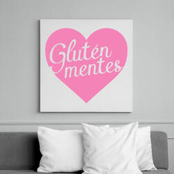 printfashion gluten-free-love-pink - Vászonkép - Fehér (6623856)