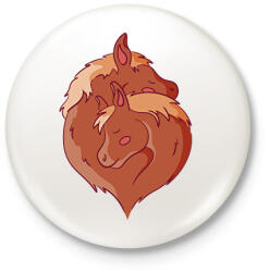 printfashion Lovak - Kitűző, hűtőmágnes - Fehér (9183218)