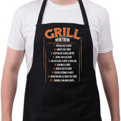 printfashion Grill menetrend - Kötény - Fekete (13688363)
