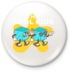 printfashion Cool kids - Kitűző, hűtőmágnes - Fehér (15759813)