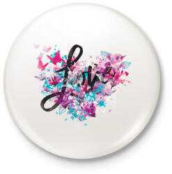printfashion Love - Kitűző, hűtőmágnes - Fehér (3080566)