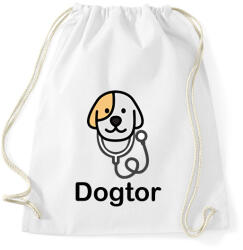 printfashion DoGtor - Sportzsák, Tornazsák - Fehér (2538355)