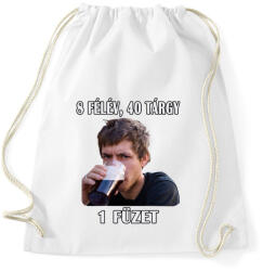 printfashion Kemény az egyetem! - Sportzsák, Tornazsák - Fehér (5147527)