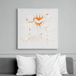 printfashion Motoros barátság - Vászonkép - Fehér (13615053)