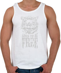 printfashion Tigris Born to be free - Férfi atléta - Fehér (4186907)