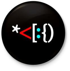 printfashion Mikulás hangulatjelek - Kitűző, hűtőmágnes - Fekete (3095546)