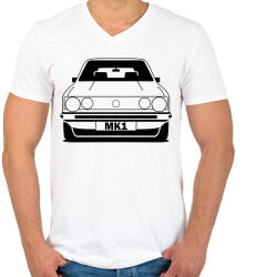 printfashion Volkswagen Golf MK 1 - Férfi V-nyakú póló - Fehér (15671555)