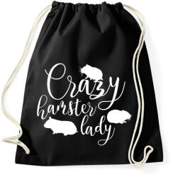 printfashion Őrült hörcsögös hölgy - Sportzsák, Tornazsák - Fekete (14472064)