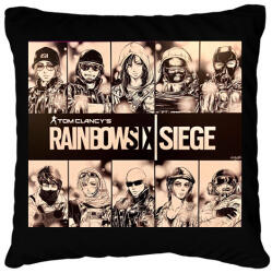 printfashion Rainbow six siege - Párnahuzat, Díszpárnahuzat - Fekete (12743867)