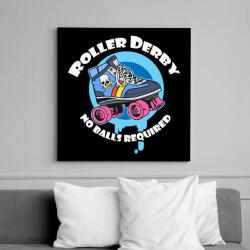 printfashion Roller Derby - Vászonkép - Fekete (6653215)