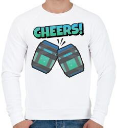 printfashion Cheers! Fortnite Chug Jug - Férfi pulóver - Fehér (958927)