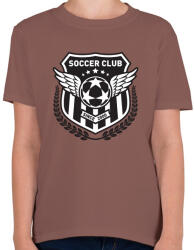 printfashion Futball klub - Gyerek póló - Mogyoróbarna (358694)