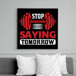 printfashion Soha ne halaszd holnapra - Vászonkép - Fekete (6654497)