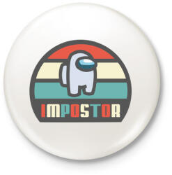 printfashion Among us Impostor - Kitűző, hűtőmágnes - Fehér (4197478)