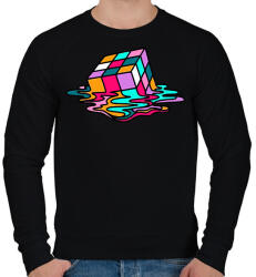 printfashion Rubik kocka - Férfi pulóver - Fekete (2363331)