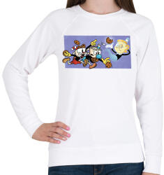 printfashion Cuphead sütik - Női pulóver - Fehér (7039772)