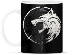 printfashion Witcher fehér farkas - Bögre - Fekete (2107948)