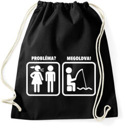 printfashion Horgászat - probléma megoldva - Sportzsák, Tornazsák - Fekete (1226134)