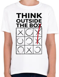 printfashion Think outside the BOX! - Gyerek póló - Fehér (14792459)
